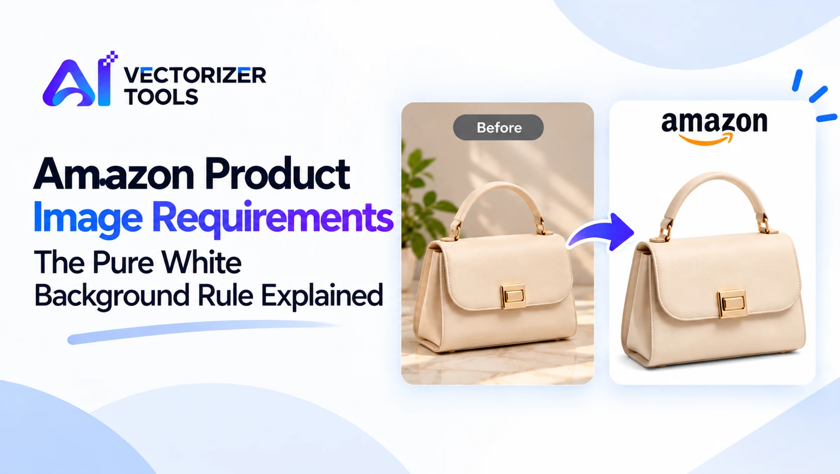 Amazon product image requirements: the pure white background rule explained, before and after background removal