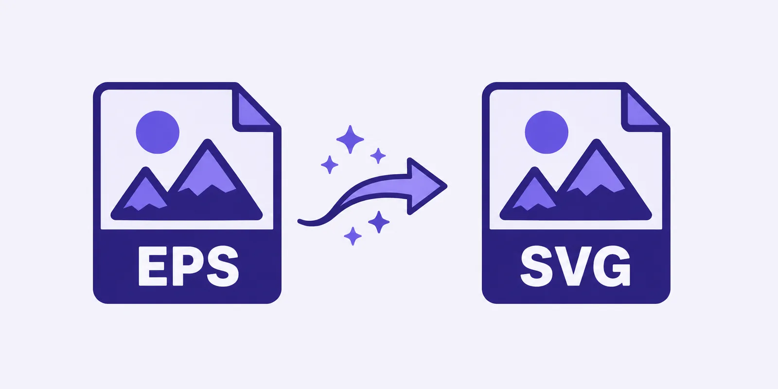 Before and after example of PNG to SVG conversion